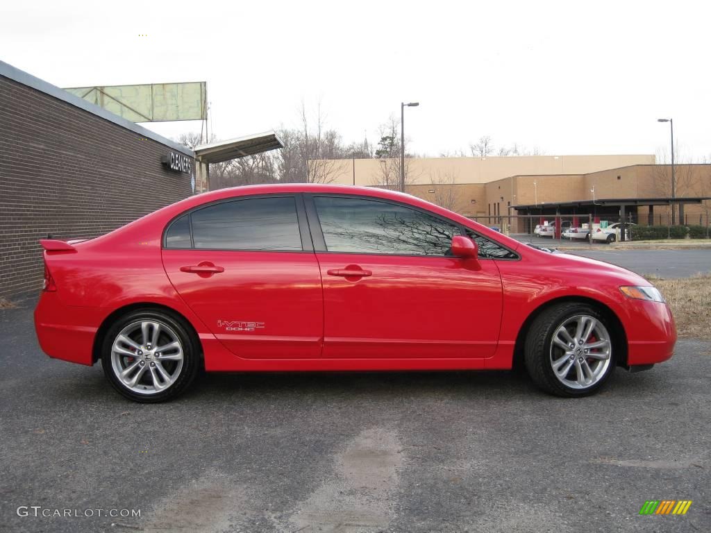 2007 Civic Si Sedan - Rallye Red / Black photo #9