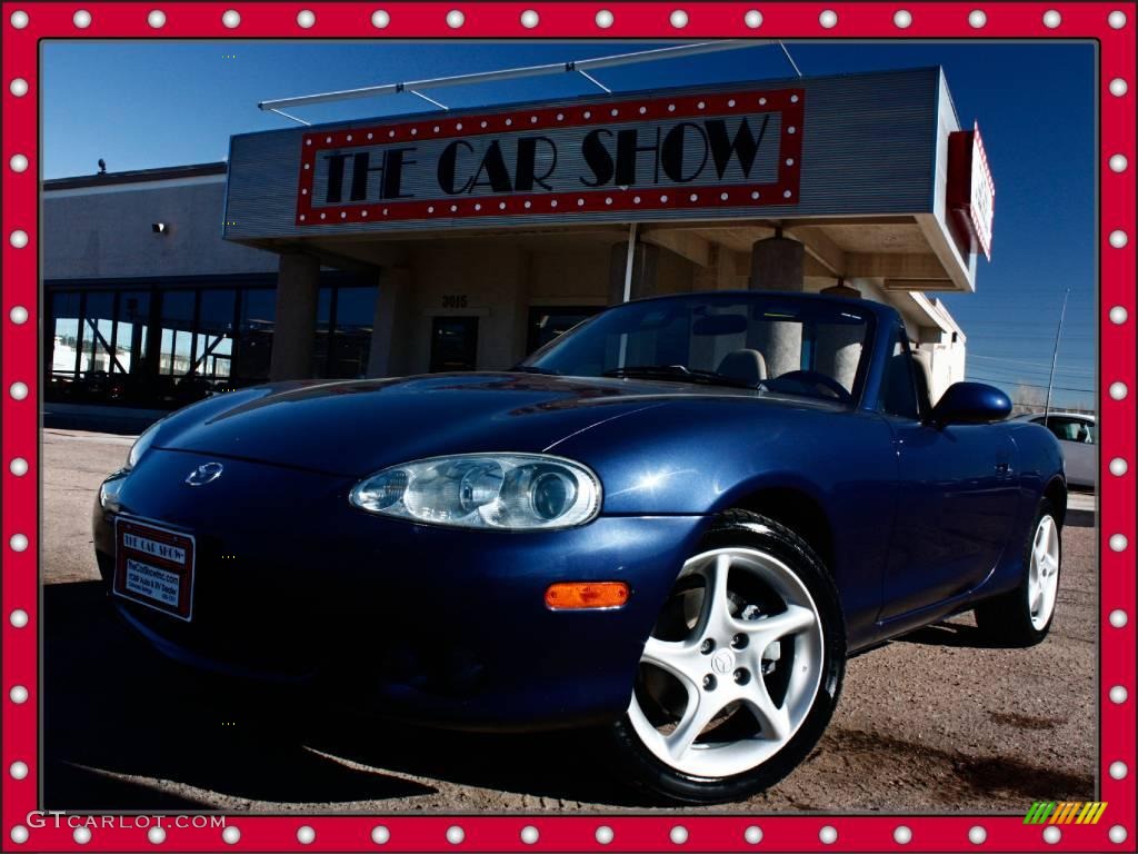 2001 MX-5 Miata LS Roadster - Midnight Blue Mica / Tan photo #1