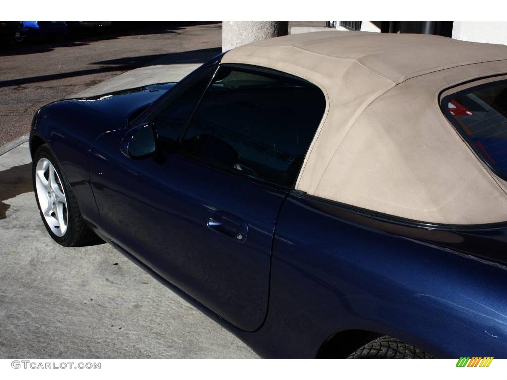 2001 MX-5 Miata LS Roadster - Midnight Blue Mica / Tan photo #21