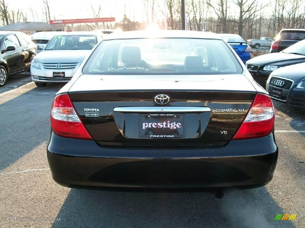 2003 Camry XLE V6 - Black / Taupe photo #5