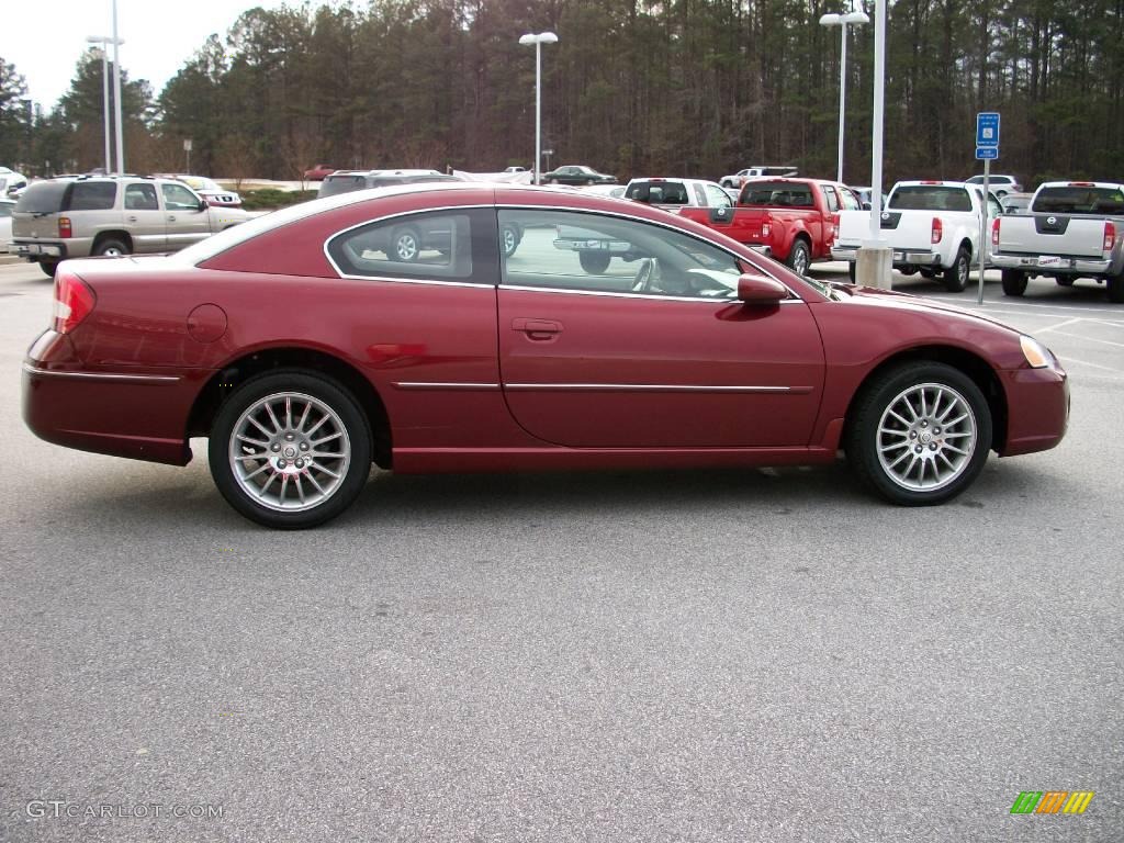 2005 Sebring Limited Coupe - Deep Red Pearl / Dark Taupe/Medium Taupe photo #6