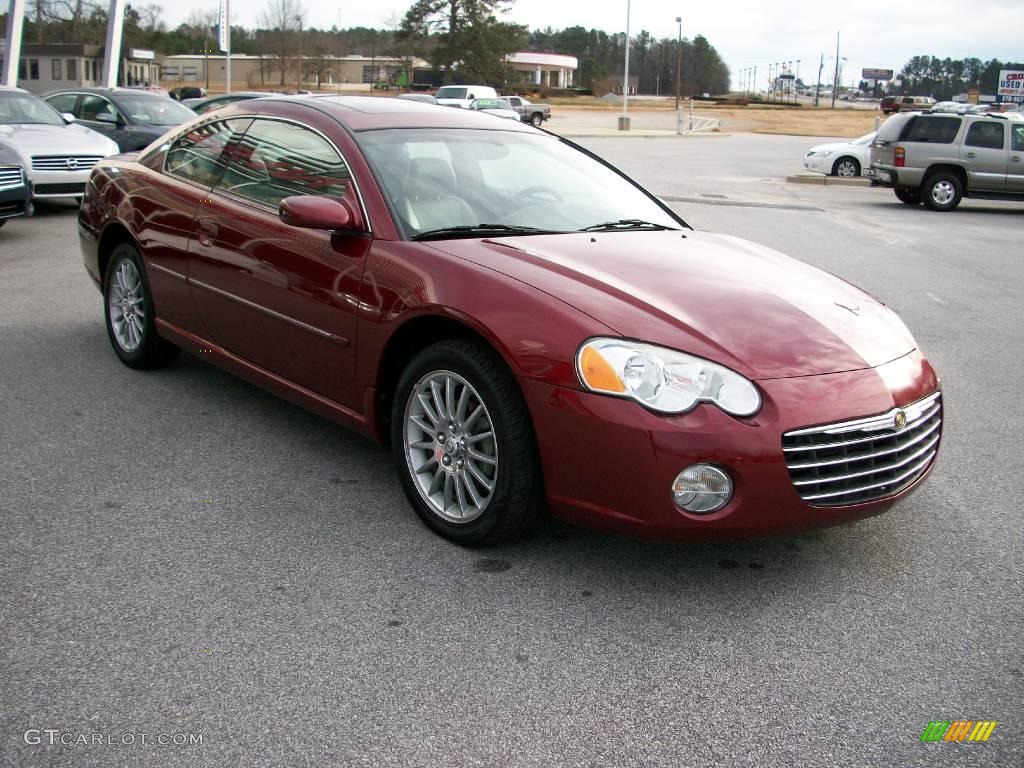 2005 Sebring Limited Coupe - Deep Red Pearl / Dark Taupe/Medium Taupe photo #7