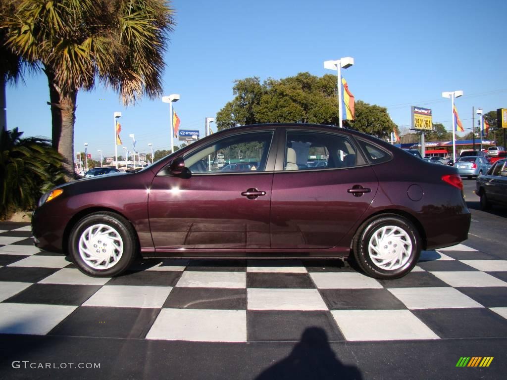 2009 Elantra SE Sedan - Purple Rain / Beige photo #2