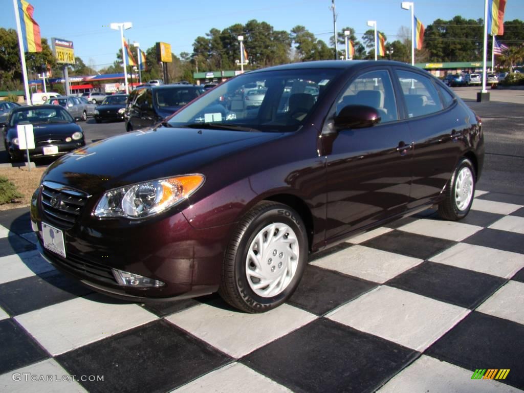 2009 Elantra SE Sedan - Purple Rain / Beige photo #3
