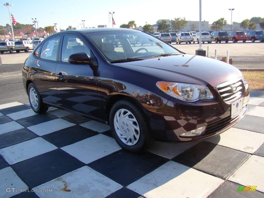 2009 Elantra SE Sedan - Purple Rain / Beige photo #5