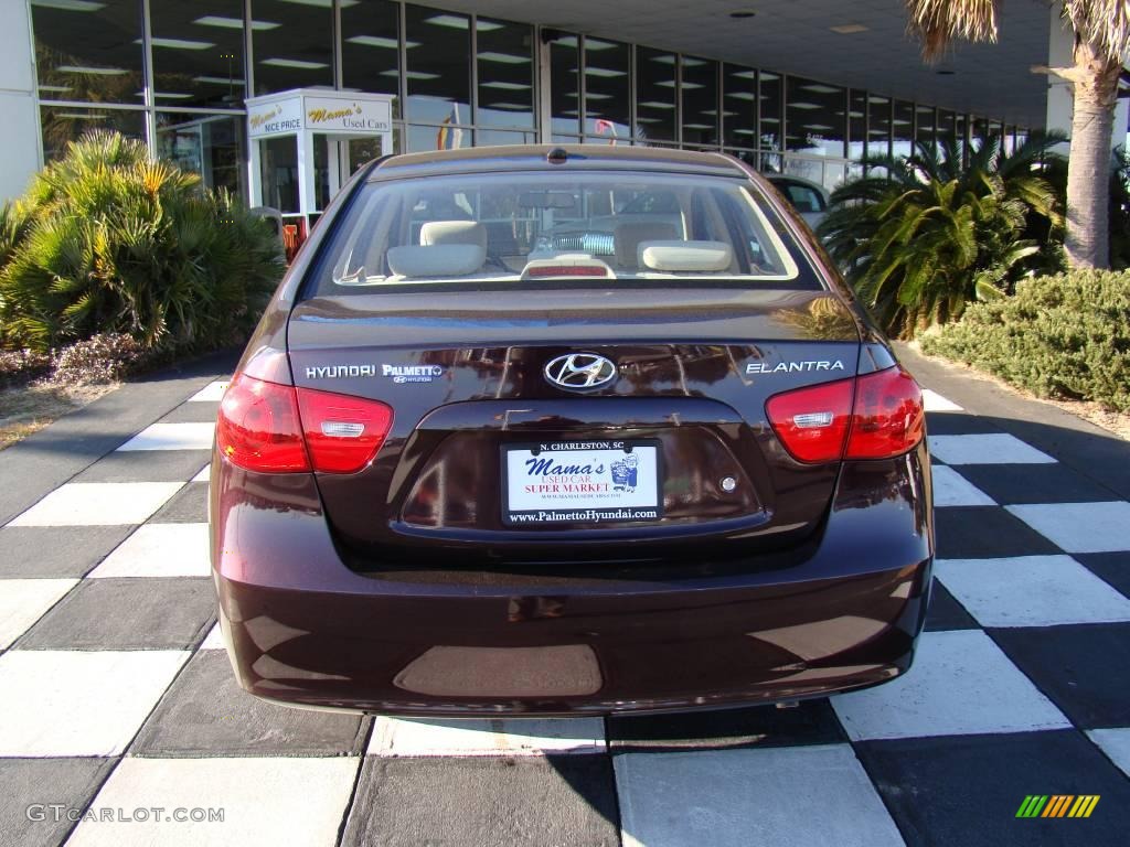 2009 Elantra SE Sedan - Purple Rain / Beige photo #8