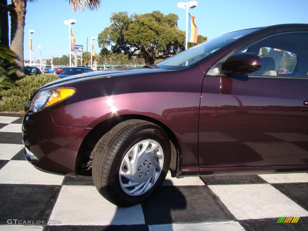 2009 Elantra SE Sedan - Purple Rain / Beige photo #28