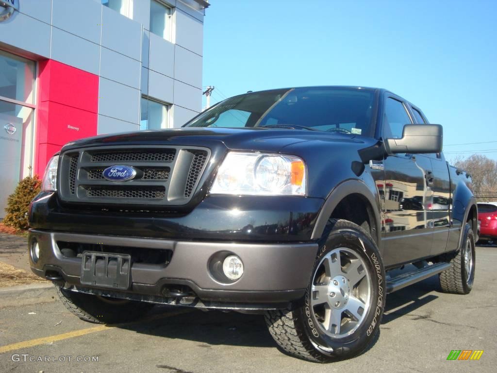 2006 F150 FX4 SuperCab 4x4 - Black / Black/Medium Flint photo #3