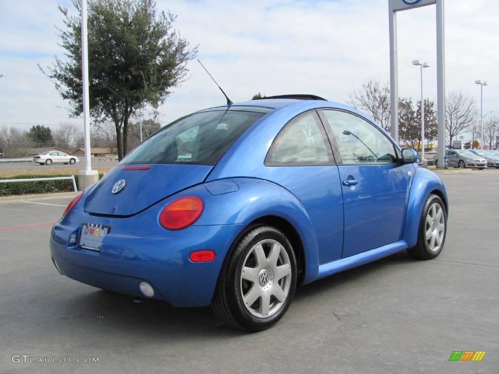 2001 New Beetle GLS 1.8T Coupe - Techno Blue Pearl / Black photo #5