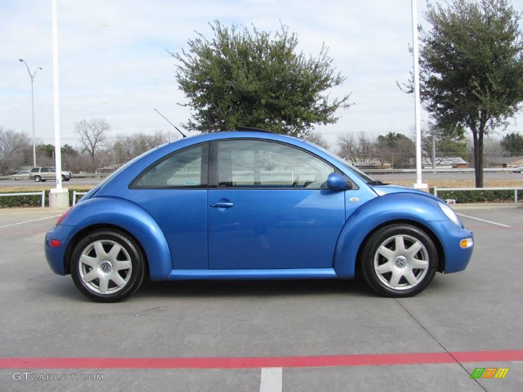 2001 New Beetle GLS 1.8T Coupe - Techno Blue Pearl / Black photo #6