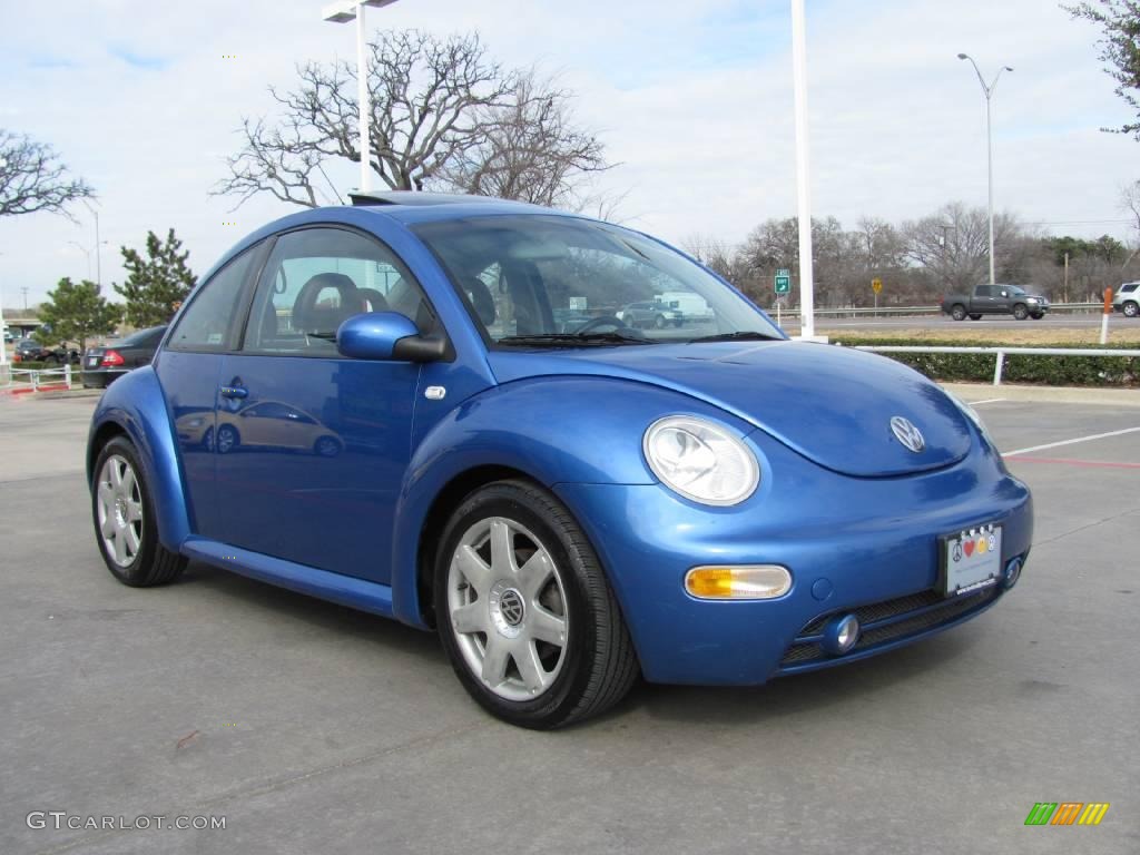 2001 New Beetle GLS 1.8T Coupe - Techno Blue Pearl / Black photo #7