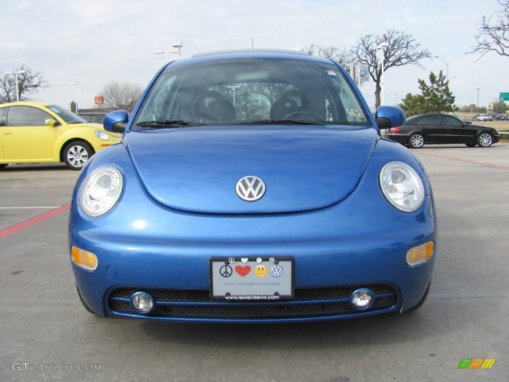 2001 New Beetle GLS 1.8T Coupe - Techno Blue Pearl / Black photo #8
