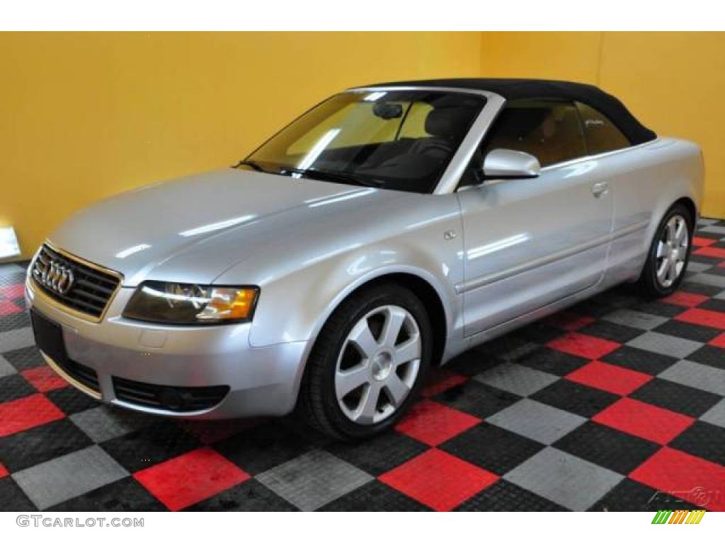 2004 A4 3.0 Cabriolet - Light Silver Metallic / Red photo #3