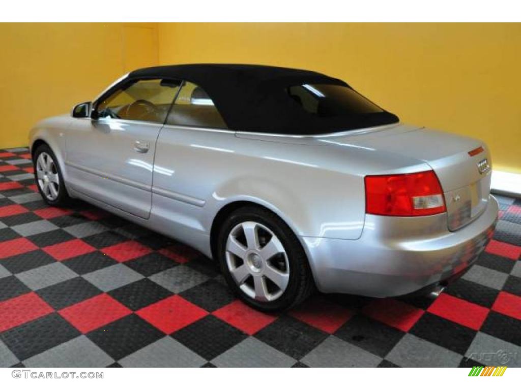 2004 A4 3.0 Cabriolet - Light Silver Metallic / Red photo #4