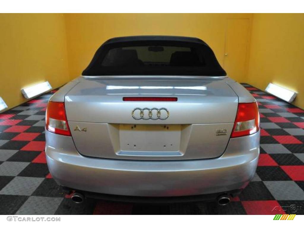 2004 A4 3.0 Cabriolet - Light Silver Metallic / Red photo #5