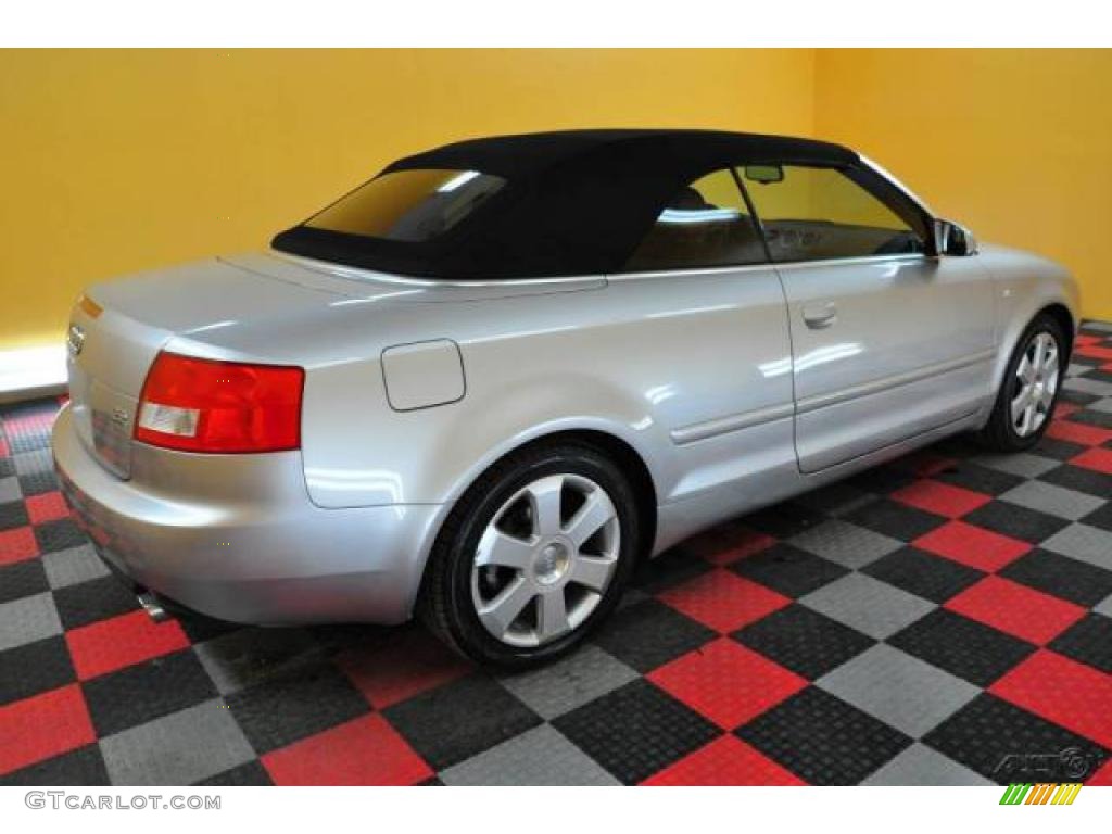 2004 A4 3.0 Cabriolet - Light Silver Metallic / Red photo #6