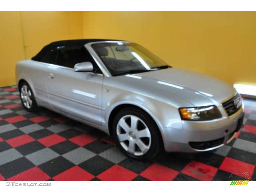 2004 A4 3.0 Cabriolet - Light Silver Metallic / Red photo #15