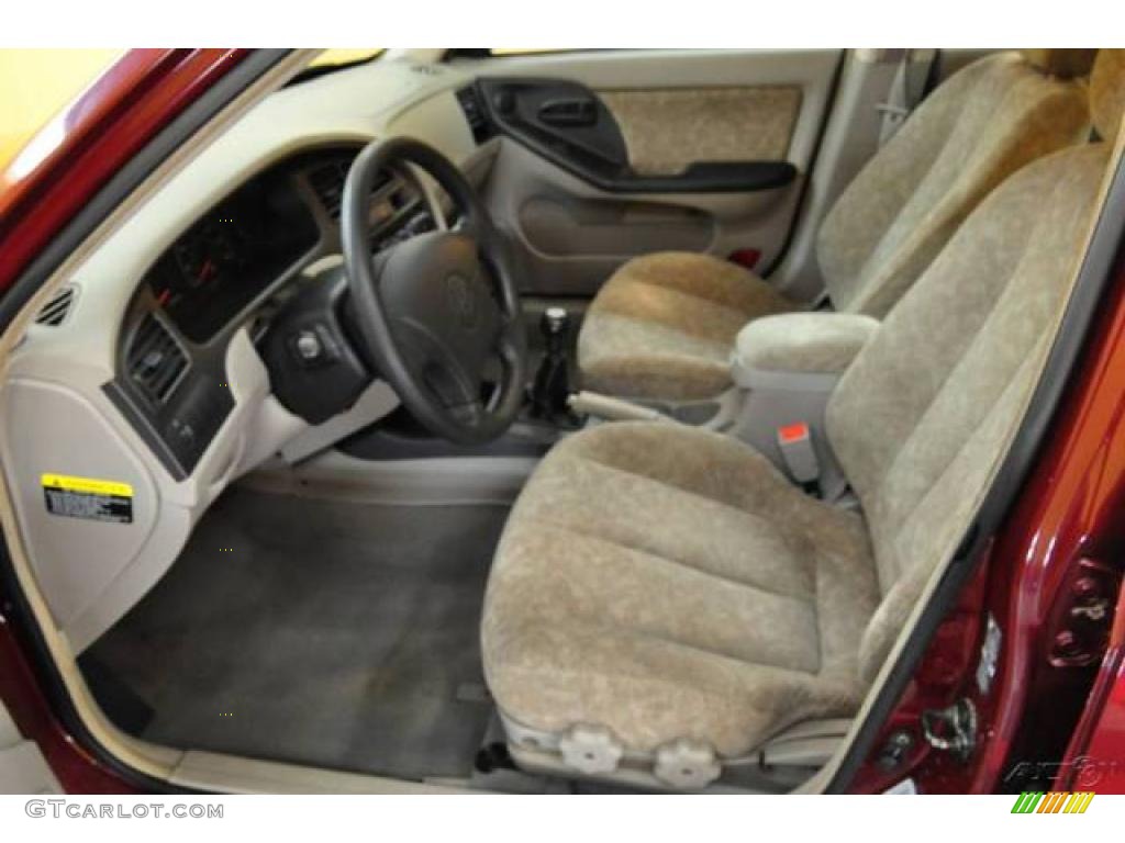 2001 Elantra GLS - Cranberry / Beige photo #8