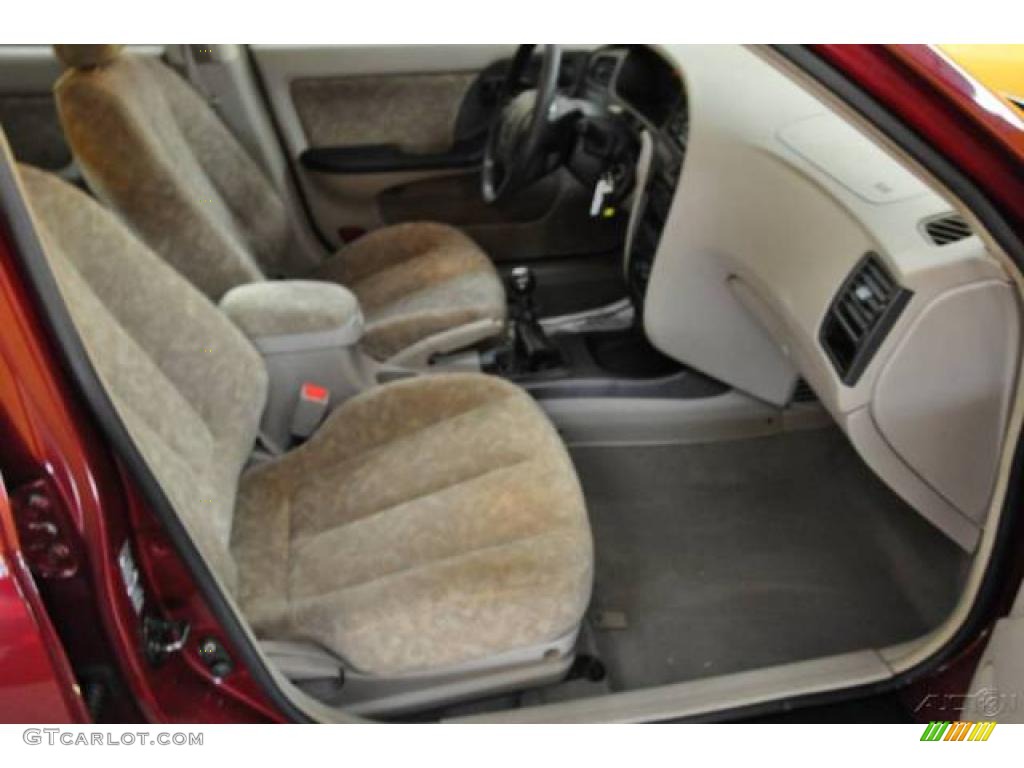 2001 Elantra GLS - Cranberry / Beige photo #11