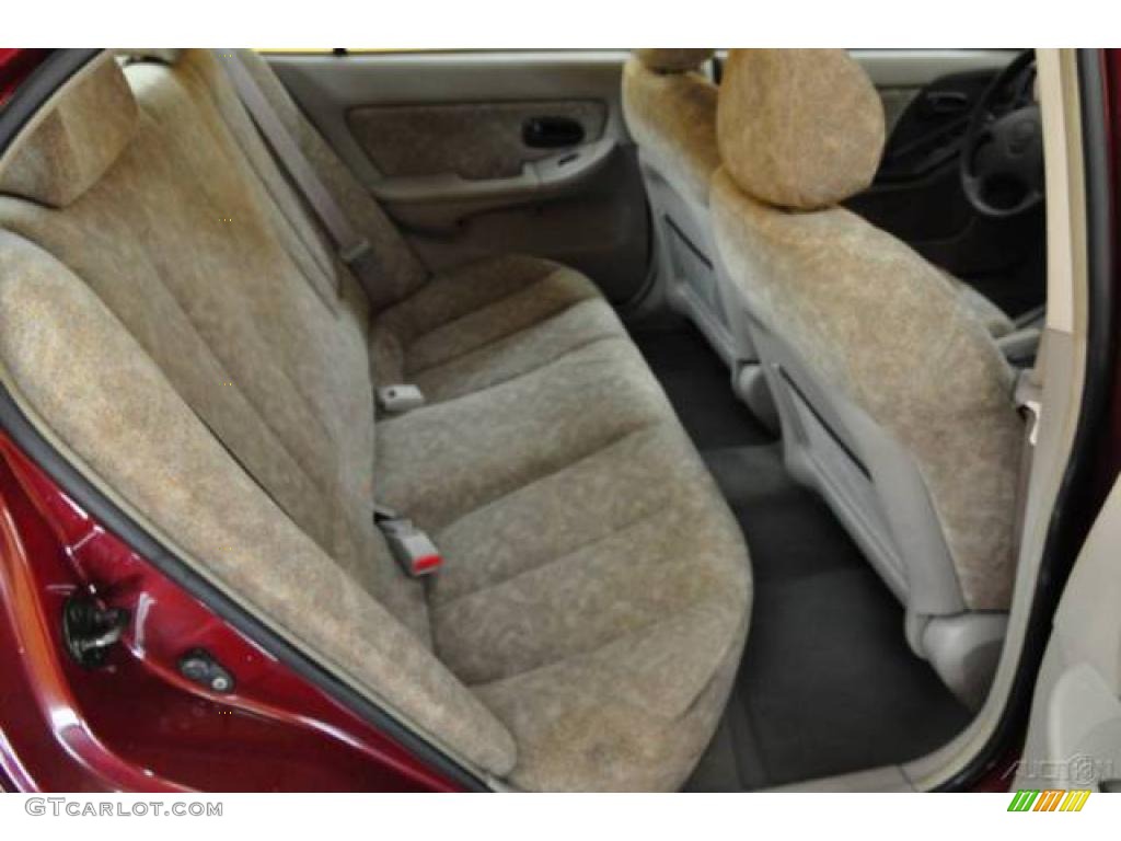 2001 Elantra GLS - Cranberry / Beige photo #12