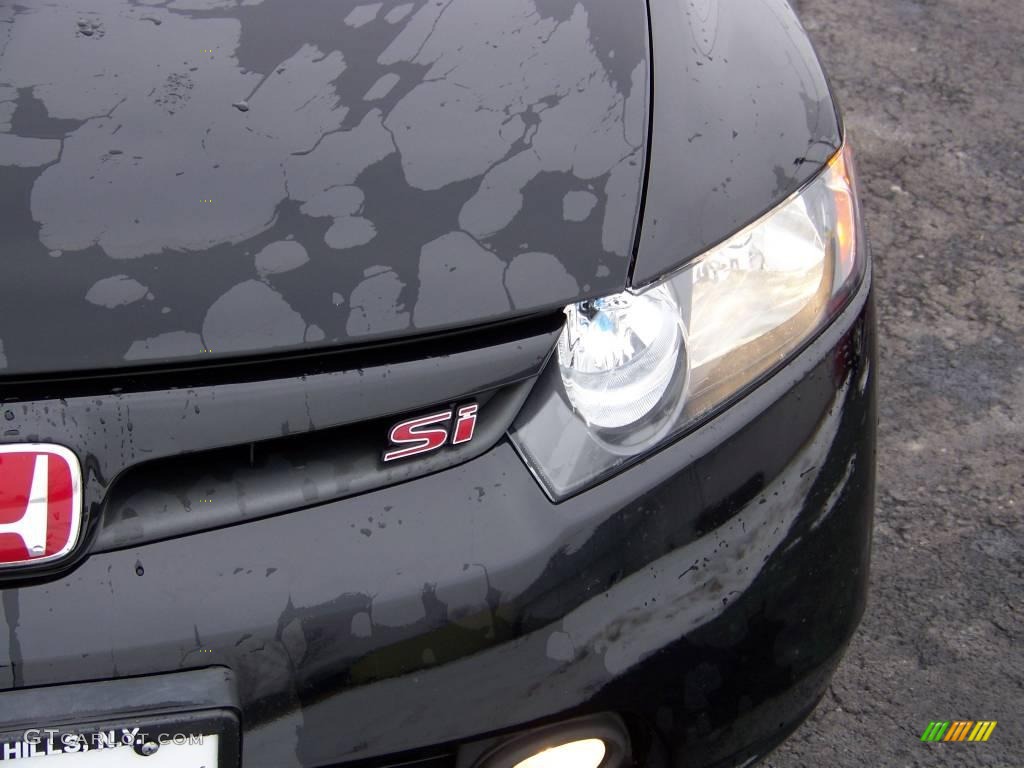 2007 Civic Si Sedan - Nighthawk Black Pearl / Black photo #12