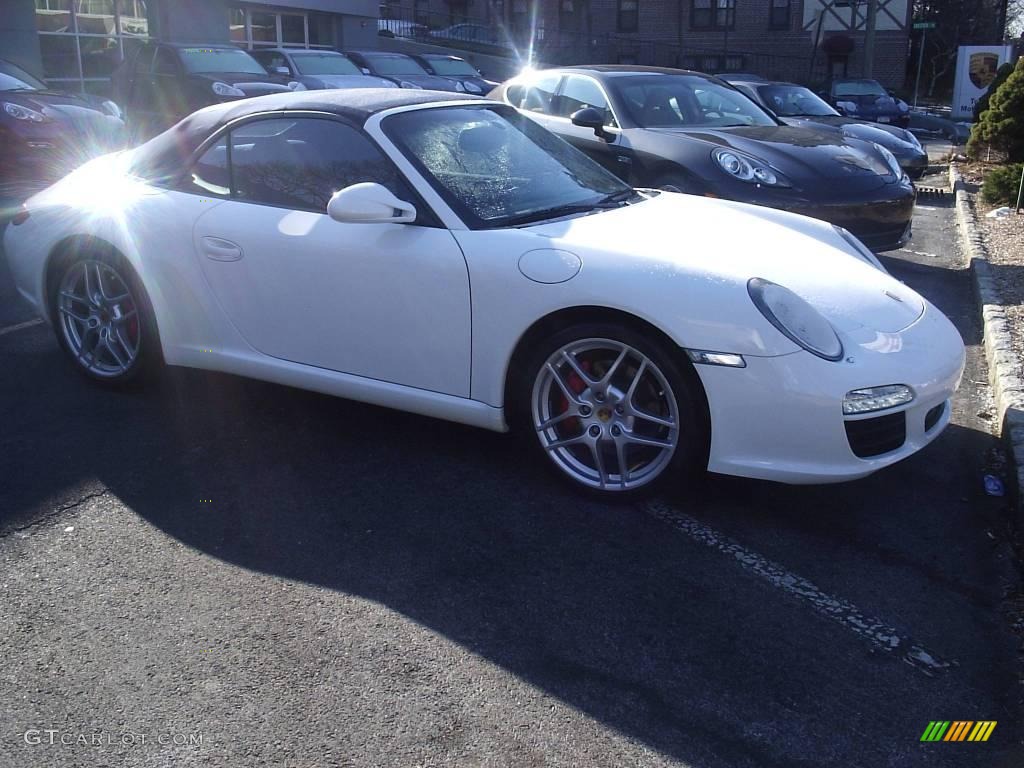 2009 911 Carrera S Cabriolet - Carrara White / Sea Blue photo #1