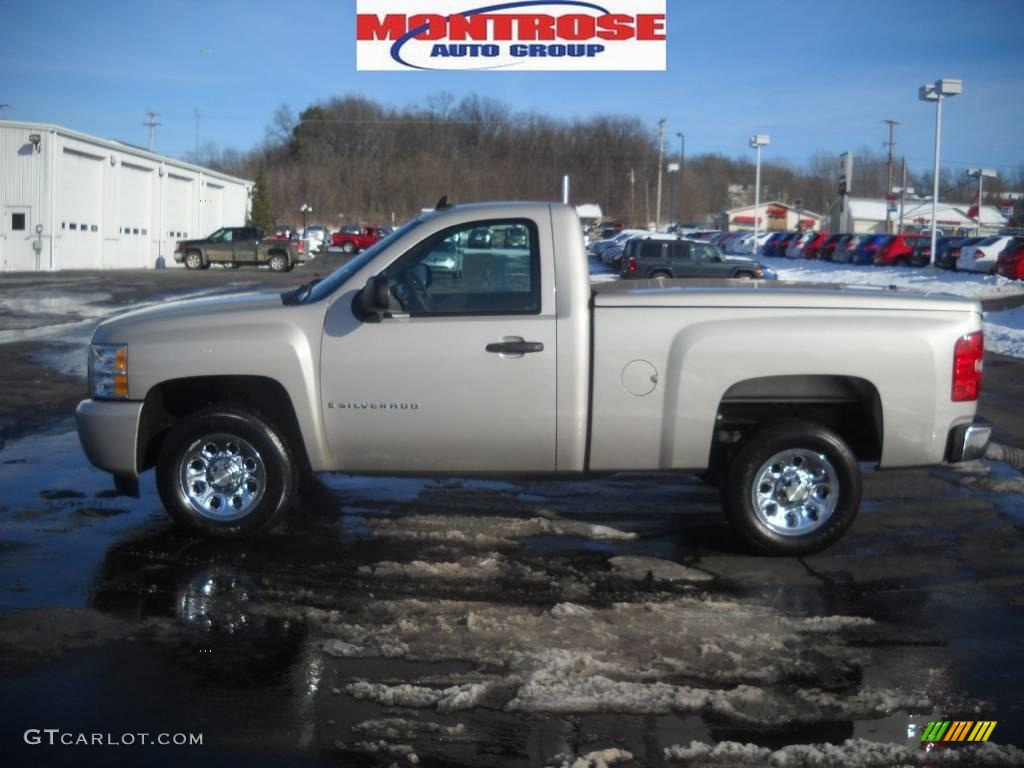 2008 Silverado 1500 Work Truck Regular Cab - Silver Birch Metallic / Dark Titanium photo #7