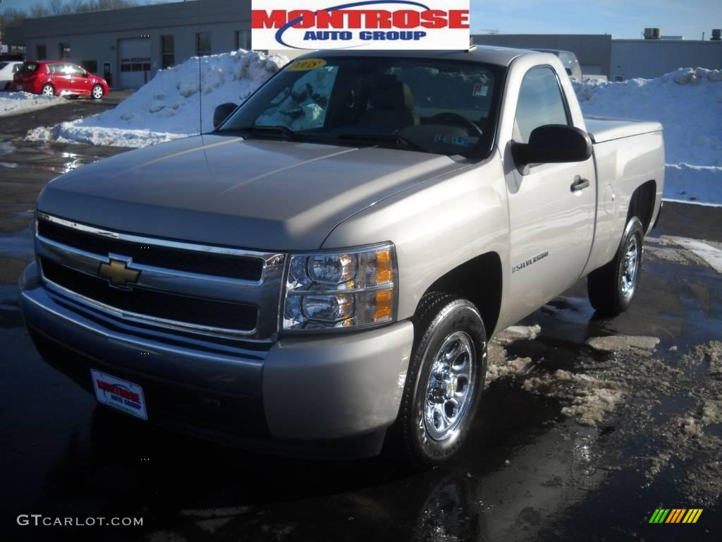 2008 Silverado 1500 Work Truck Regular Cab - Silver Birch Metallic / Dark Titanium photo #19