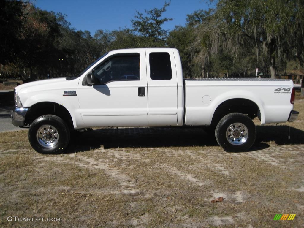 1999 F250 Super Duty Lariat Extended Cab 4x4 - Oxford White / Medium Prairie Tan photo #7