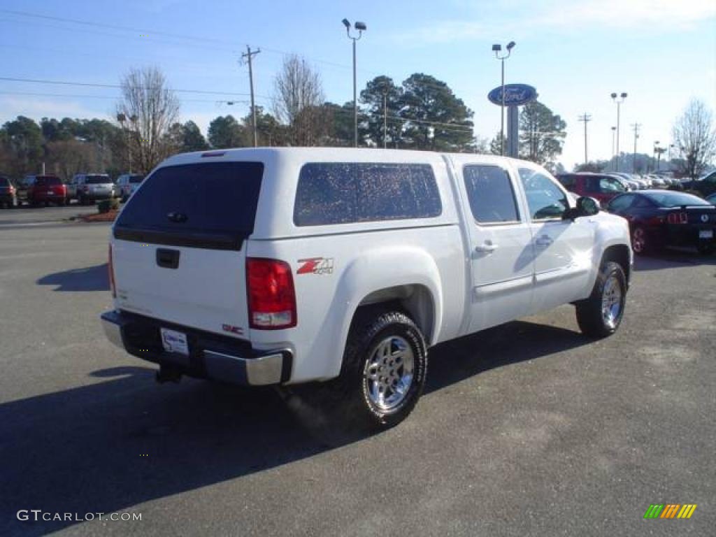 2008 Sierra 1500 SLT Crew Cab 4x4 - Polar White / Ebony photo #5