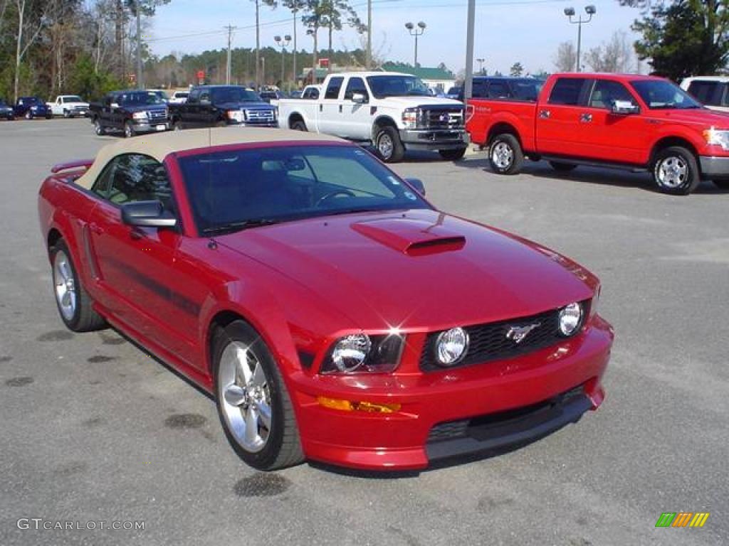 2008 Mustang GT/CS California Special Convertible - Dark Candy Apple Red / Black/Medium Parchment photo #3