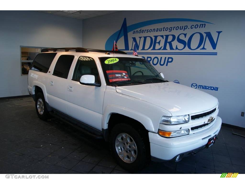 2004 Suburban 1500 Z71 4x4 - Summit White / Tan/Neutral photo #1
