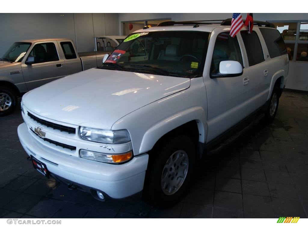 2004 Suburban 1500 Z71 4x4 - Summit White / Tan/Neutral photo #5