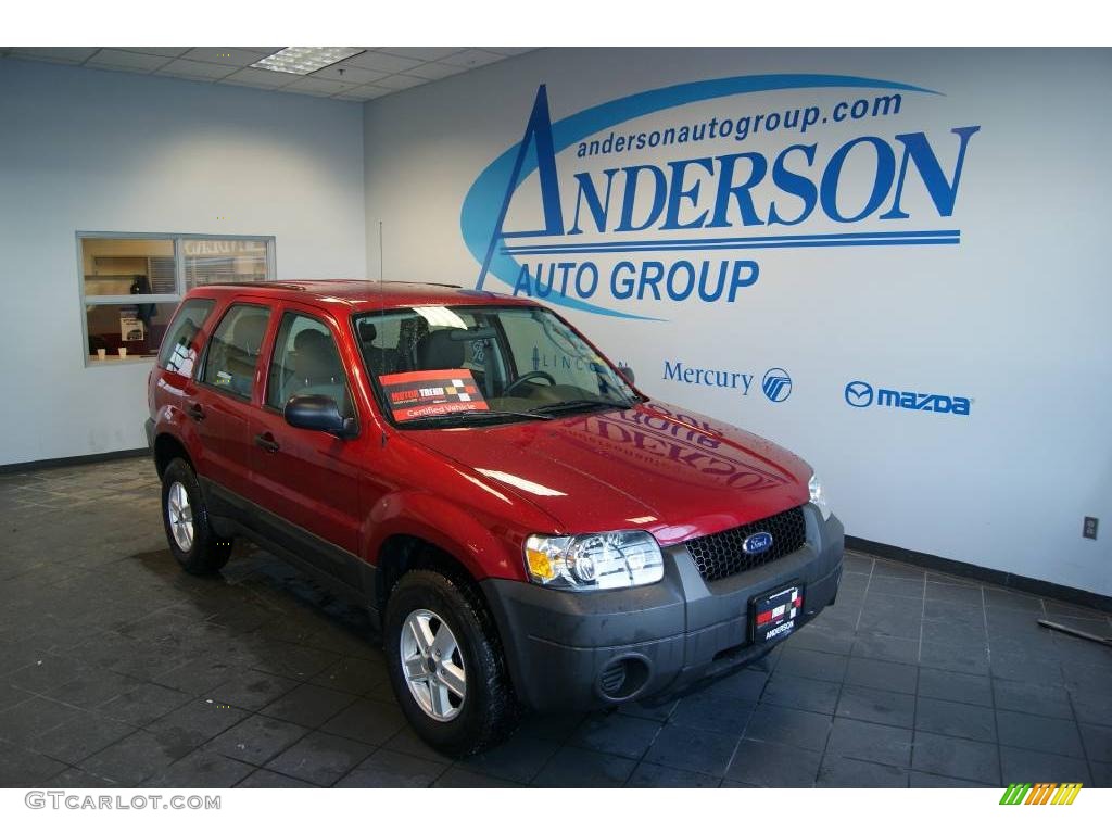 2006 Escape XLS 4WD - Redfire Metallic / Medium/Dark Flint photo #1