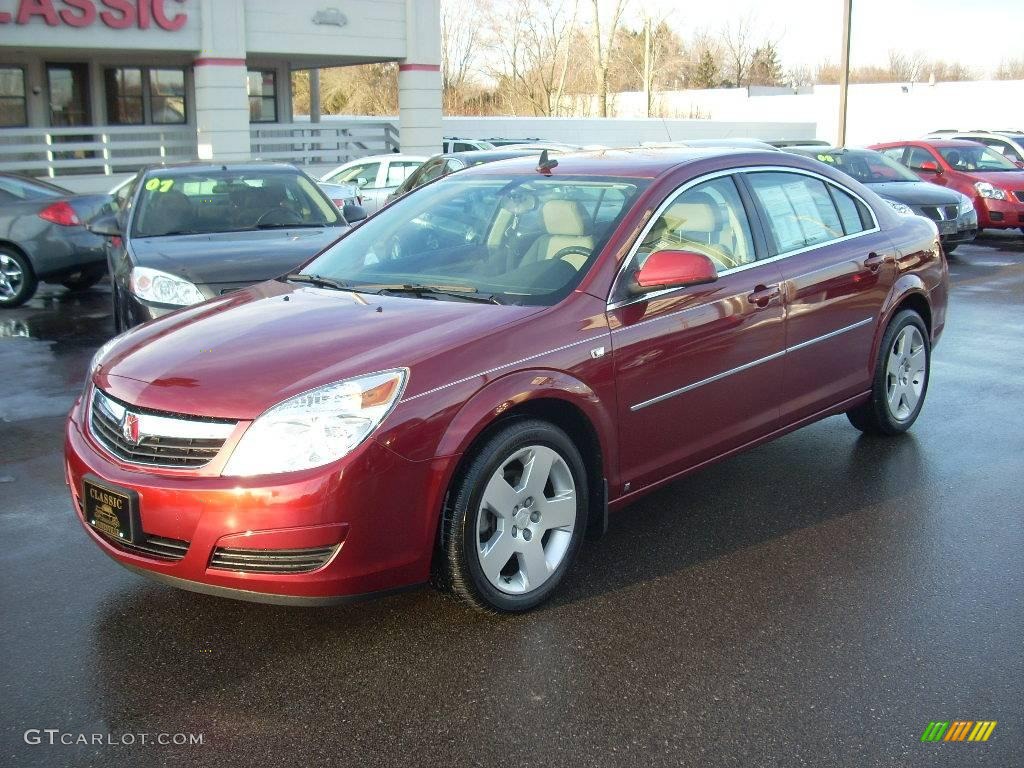 2008 Aura XE - Red Jewel / Tan photo #1