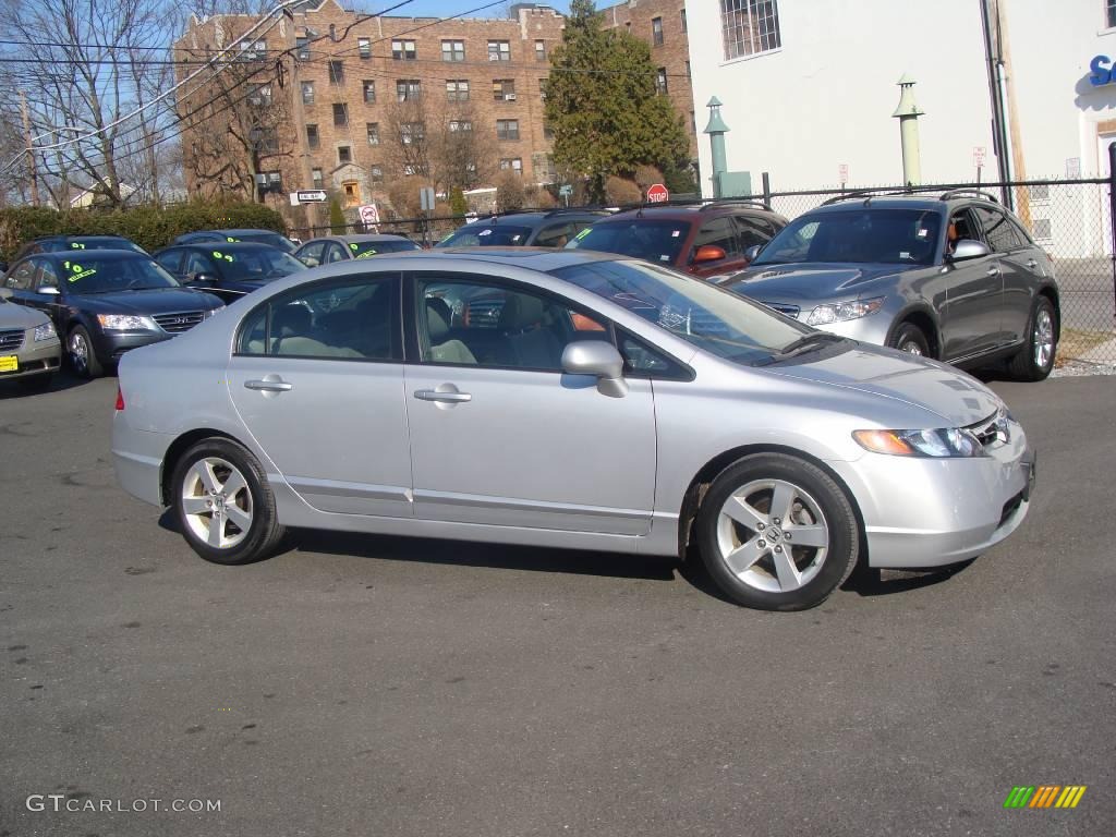 2007 Civic EX Sedan - Alabaster Silver Metallic / Gray photo #4