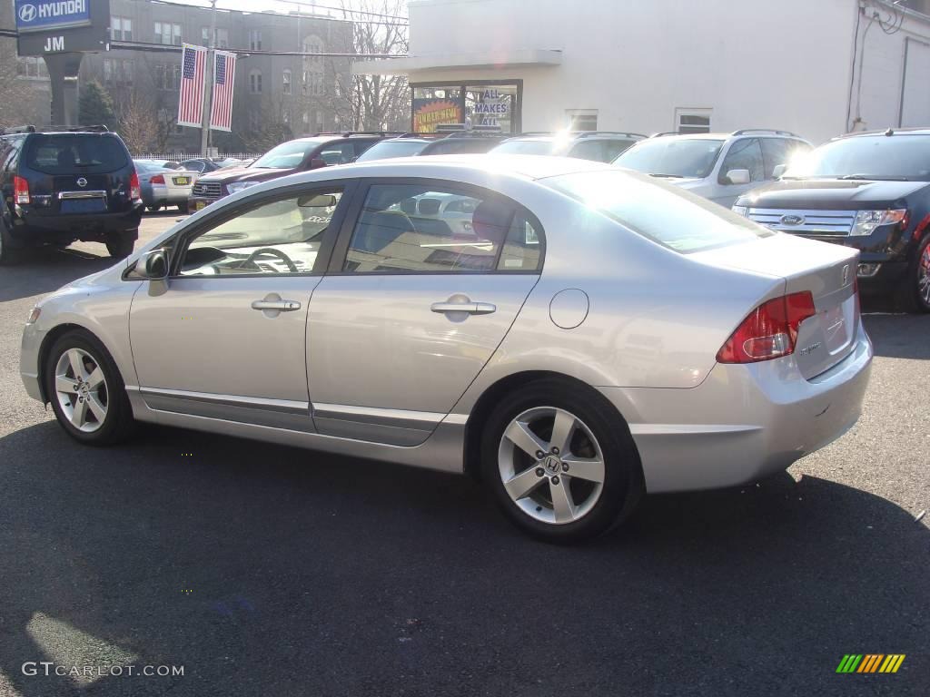 2007 Civic EX Sedan - Alabaster Silver Metallic / Gray photo #6