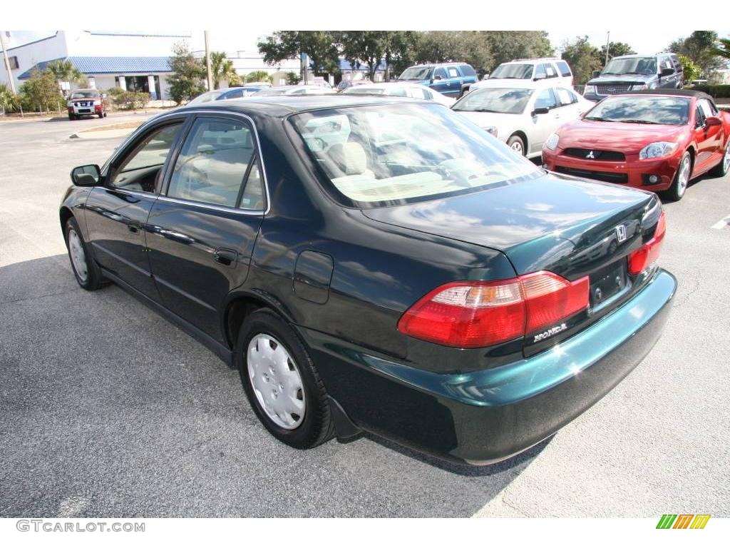 1999 Accord LX Sedan - Dark Emerald Pearl / Tan photo #7