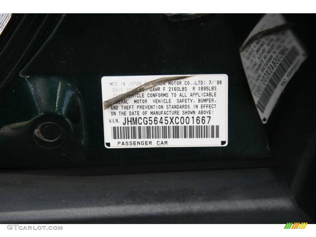 1999 Accord LX Sedan - Dark Emerald Pearl / Tan photo #42