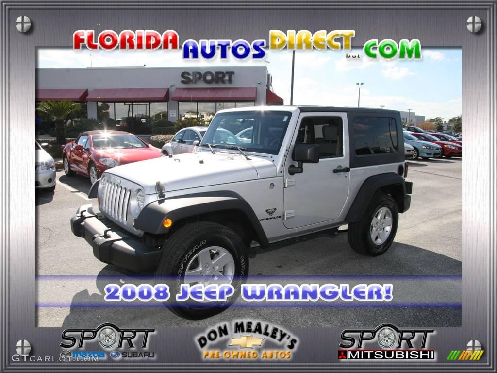 2008 Wrangler X 4x4 - Bright Silver Metallic / Dark Slate Gray/Medium Slate Gray photo #1