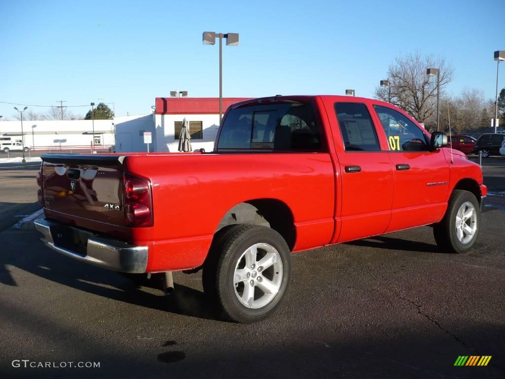 2007 Ram 1500 Big Horn Edition Quad Cab 4x4 - Flame Red / Medium Slate Gray photo #4