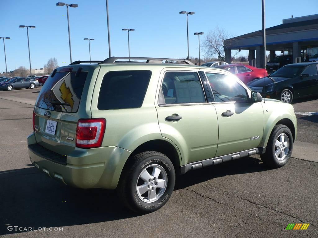 2008 Escape XLT V6 4WD - Kiwi Green Metallic / Stone photo #6