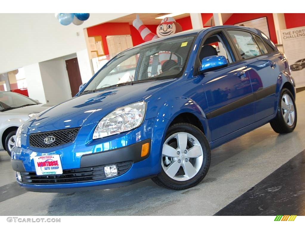 2009 Rio Rio5 SX Hatchback - Sapphire Blue / Gray photo #1