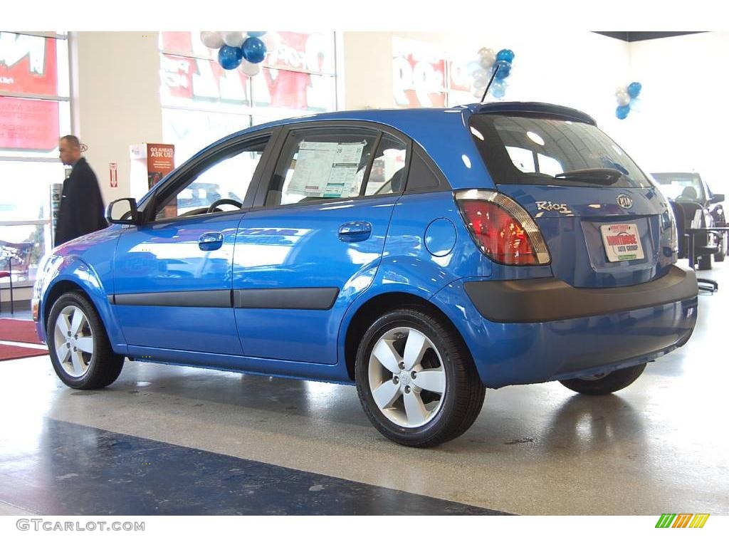2009 Rio Rio5 SX Hatchback - Sapphire Blue / Gray photo #4