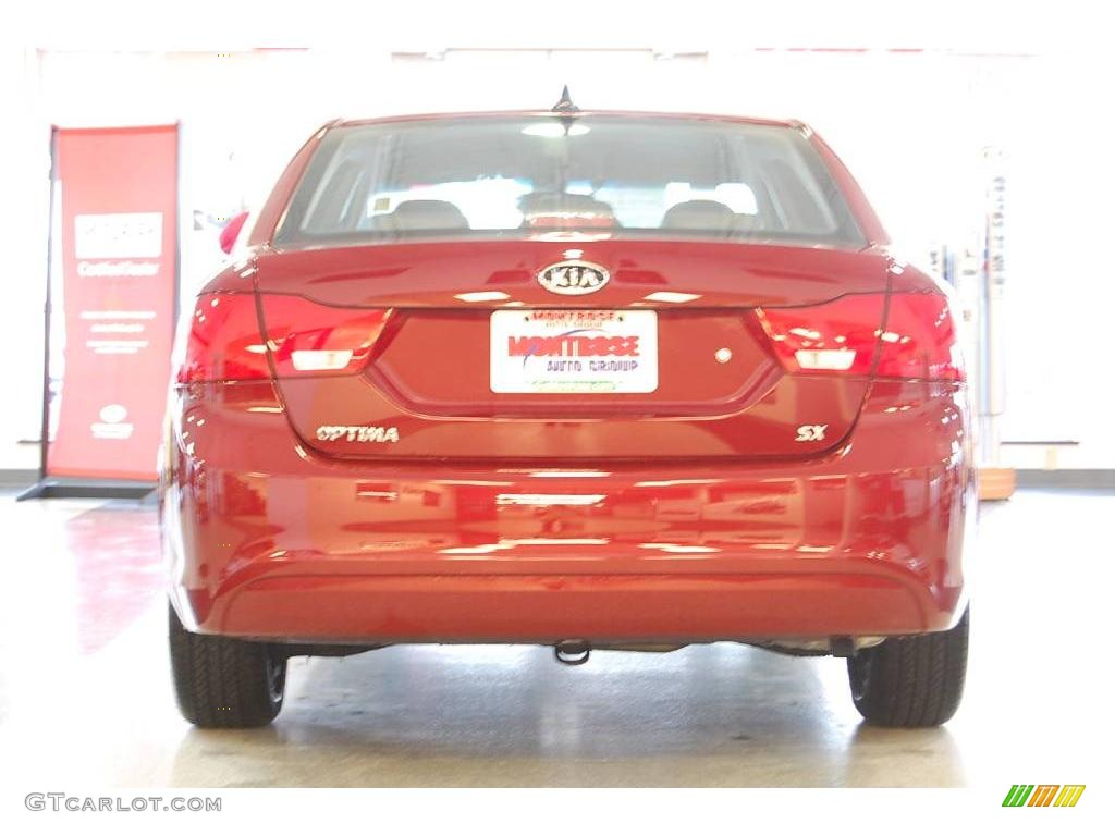 2009 Optima SX - Ruby Red / Black photo #6