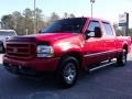 2004 Red Ford F250 Super Duty XLT Crew Cab  photo #5