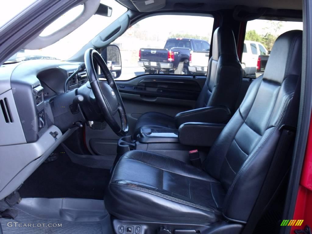 2004 F250 Super Duty XLT Crew Cab - Red / Black photo #12