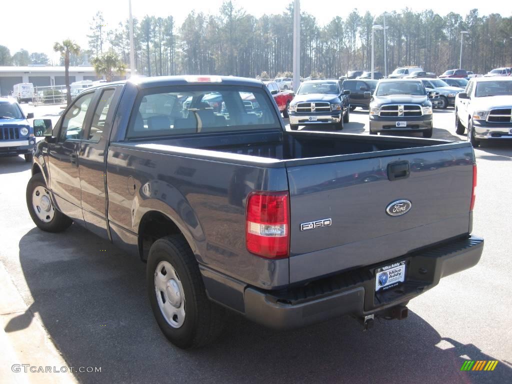 2005 F150 XL SuperCab - Medium Wedgewood Blue Metallic / Medium Flint Grey photo #5