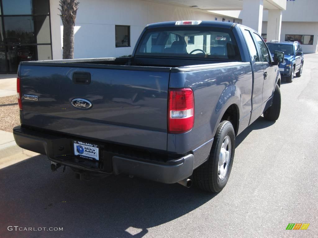 2005 F150 XL SuperCab - Medium Wedgewood Blue Metallic / Medium Flint Grey photo #7