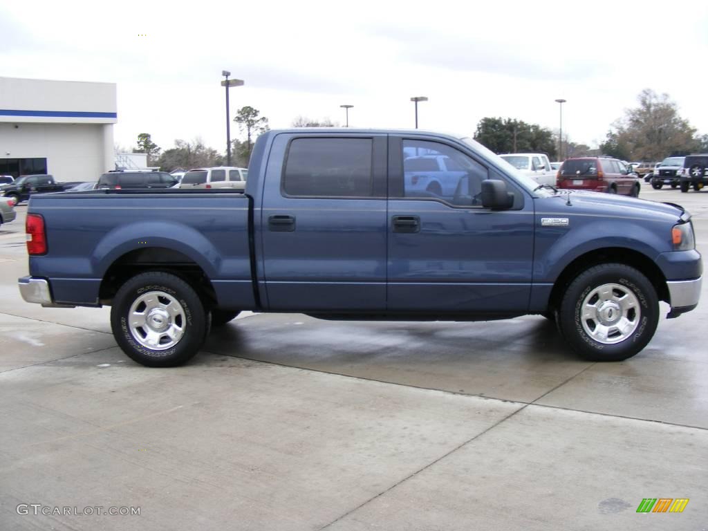 2004 F150 XLT SuperCrew - Medium Wedgewood Blue Metallic / Tan photo #2